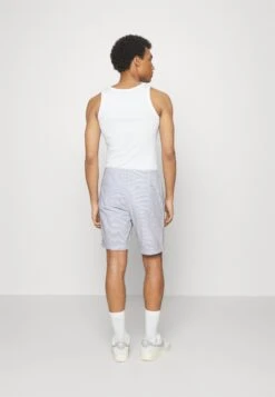 Pier One Pleated Seersucker Short - Shorts - Blue -Pier One Tienda de ventas 0505307b83204187a2876ecbcc2f0c68