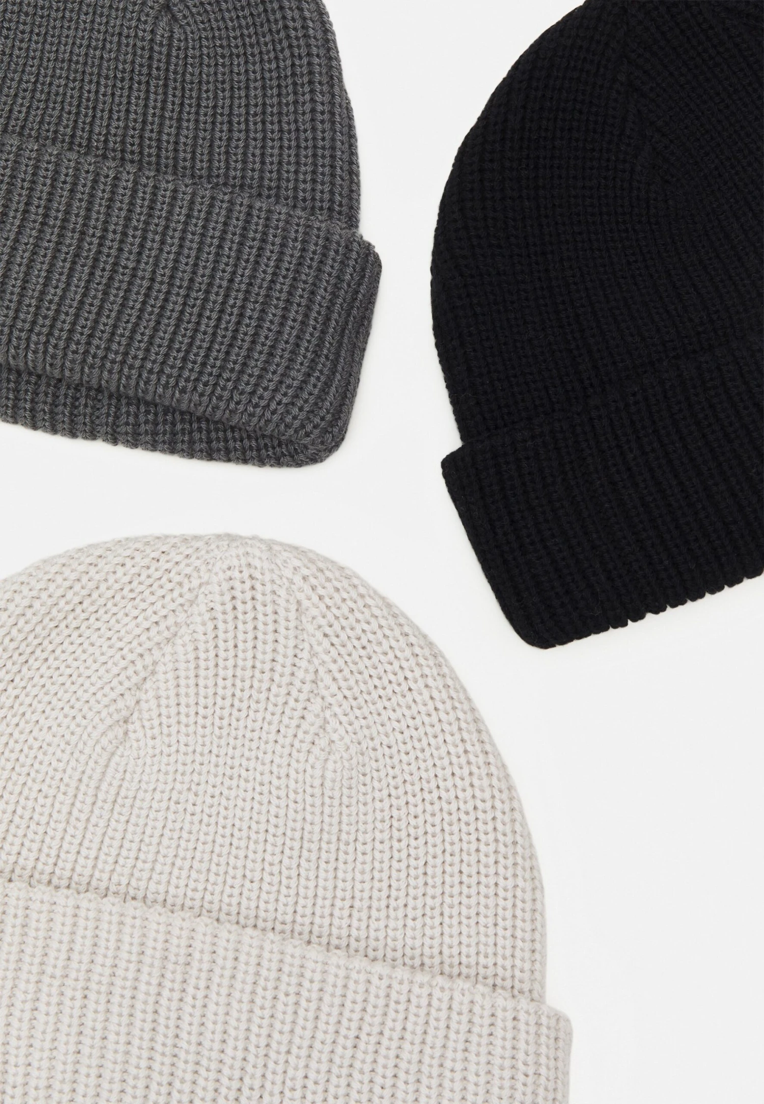 Pier One Unisex 3 Pack - Gorro - Black/Dark Grey/Off-White/ 5 Pier One Unisex 3 Pack - Gorro - Black/Dark Grey/Off-White/ - Imagen 3