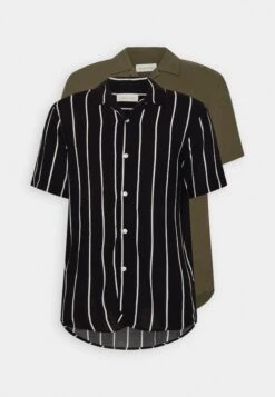 Pier One 2 Pack - Camisa - Olive/Black -Pier One Tienda de ventas 3a22c13775a144a38afed23205f1adce