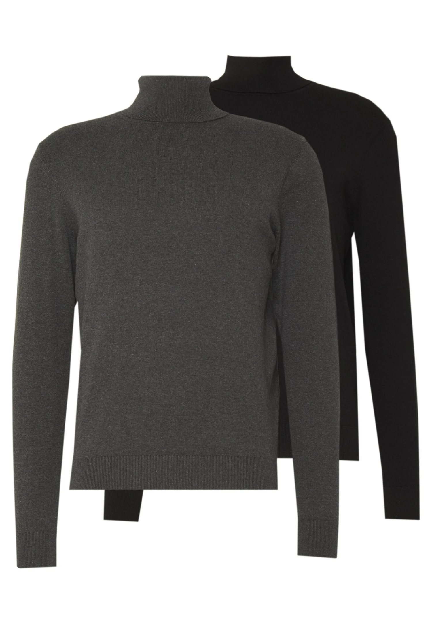 Pier One 2 Pack - Basic Turtleneck - Jersey De Punto - Black/Mottled Dark Grey 3 Pier One 2 Pack - Basic Turtleneck - Jersey De Punto - Black/Mottled Dark Grey