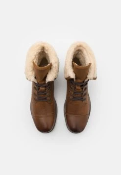 Pier One Leather - Botines Con Cordones - Camel -Pier One Tienda de ventas 58338f66cc624a14b1e5d27e7e21ebaf