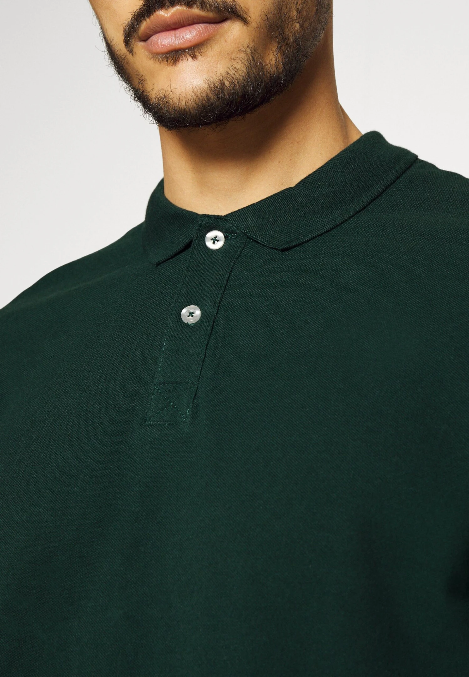 Pier One Long Sleeve 2 Pack- Polo - Dark Grey/Khaki 8 Pier One Long Sleeve 2 Pack- Polo - Dark Grey/Khaki - Imagen 6