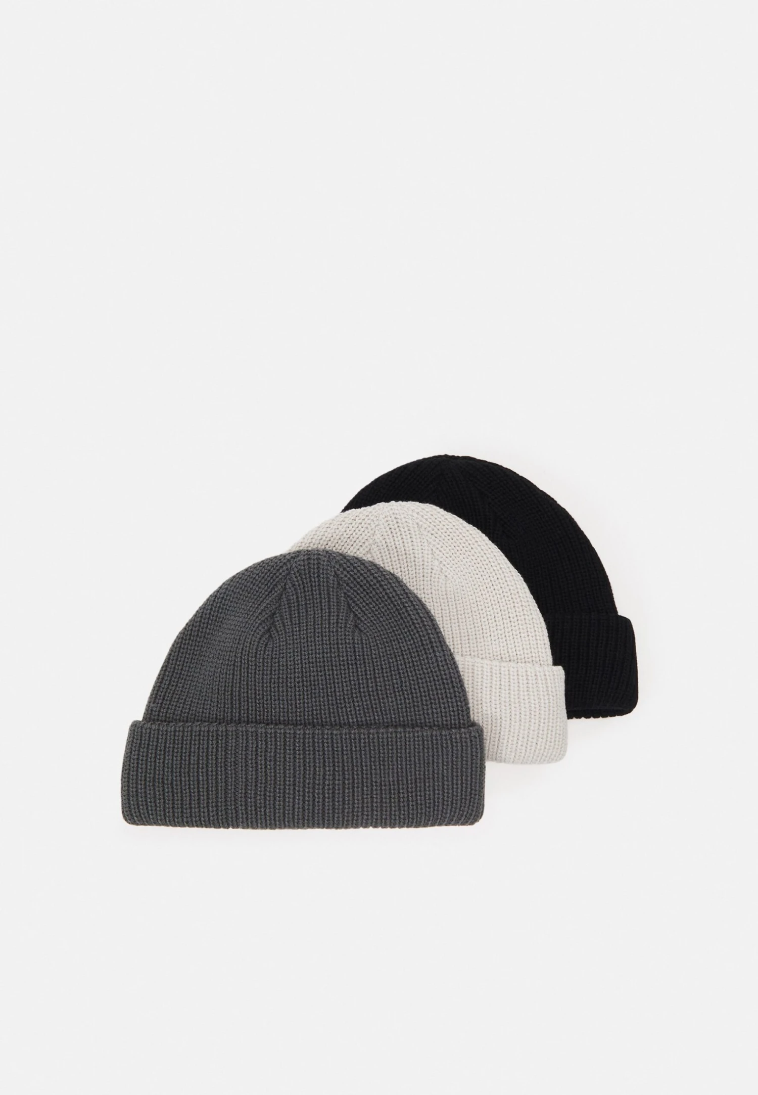Pier One Unisex 3 Pack - Gorro - Black/Dark Grey/Off-White/ 3 Pier One Unisex 3 Pack - Gorro - Black/Dark Grey/Off-White/