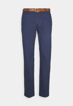 Pier One Belted - Pantalones Chinos - Dark Blue -Pier One Tienda de ventas 83b11f5b22054838bfdec3cfe2b56871