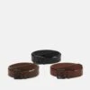 Pier One 3 Pack Unisex - Cinturón - Black/Brown /Cognac -Pier One Tienda de ventas 88ed98c354f84bff9b43540293b418f9