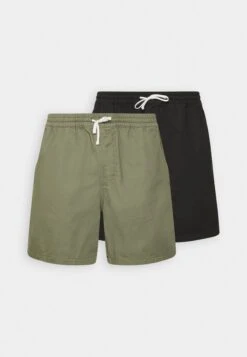 Pier One 2 Pack - Shorts - Olive/Black -Pier One Tienda de ventas 8f4f659af78442c185d8dbca74fb1591