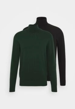 Pier One 2 Pack - Basic Turtleneck - Jersey De Punto - Black/Dark Green -Pier One Tienda de ventas 903218958e2e432c9ae54008d290ccf6