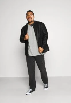 Pier One 5 Pack - Camiseta Básica - Khaki/Grey/Dark Blue