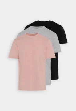 Pier One 3 Pack - Camiseta Básica - Mottled Light Grey/Pink/Black -Pier One Tienda de ventas 99867f7702c549b5b66de9a87bff9eae