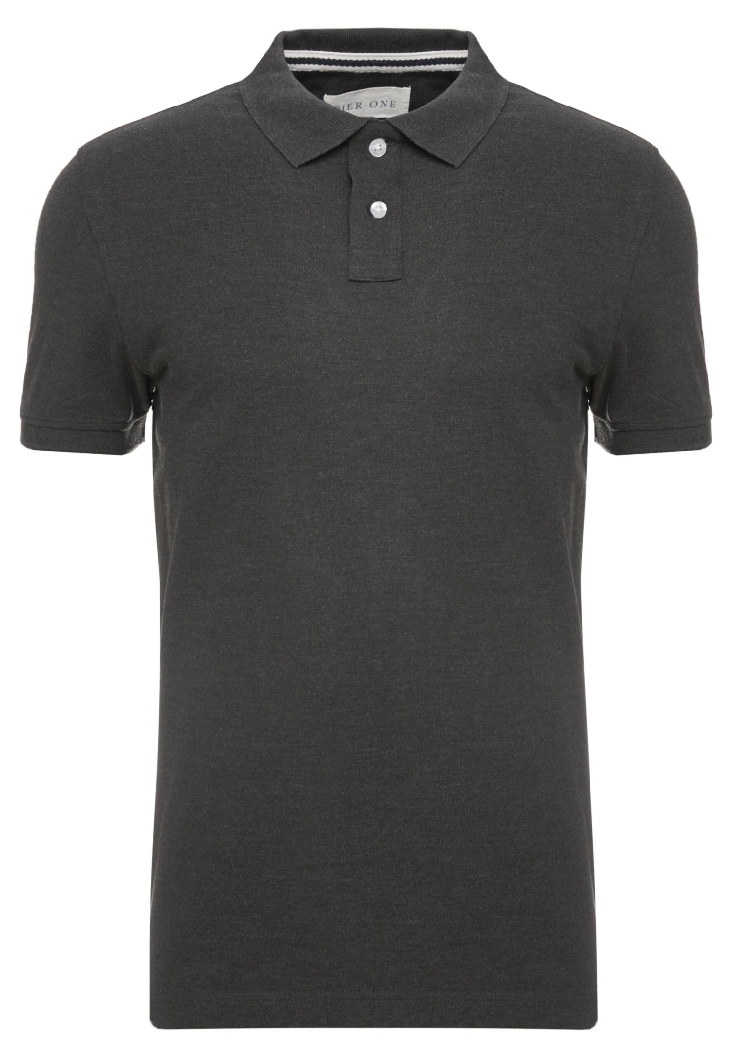 Pier One Basic - Polo - Dark Grey Melange 6 Pier One Basic - Polo - Dark Grey Melange - Imagen 4