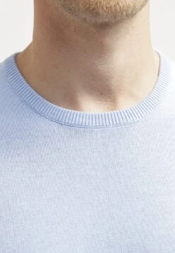 Pier One Basic Crewneck - Jersey De Punto - Light Blue -Pier One Tienda de ventas b041e581fd1148bba0db07cb588bf608