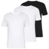 Pier One 3 Pack - Camiseta Básica -Black/ White