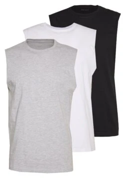 Pier One 3 Pack - Camiseta Básica - Grey/White/Black -Pier One Tienda de ventas b7095e703ec24c8694069d82098fed74