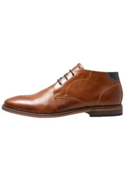 Pier One Leather - Zapatos Con Cordones - Cognac