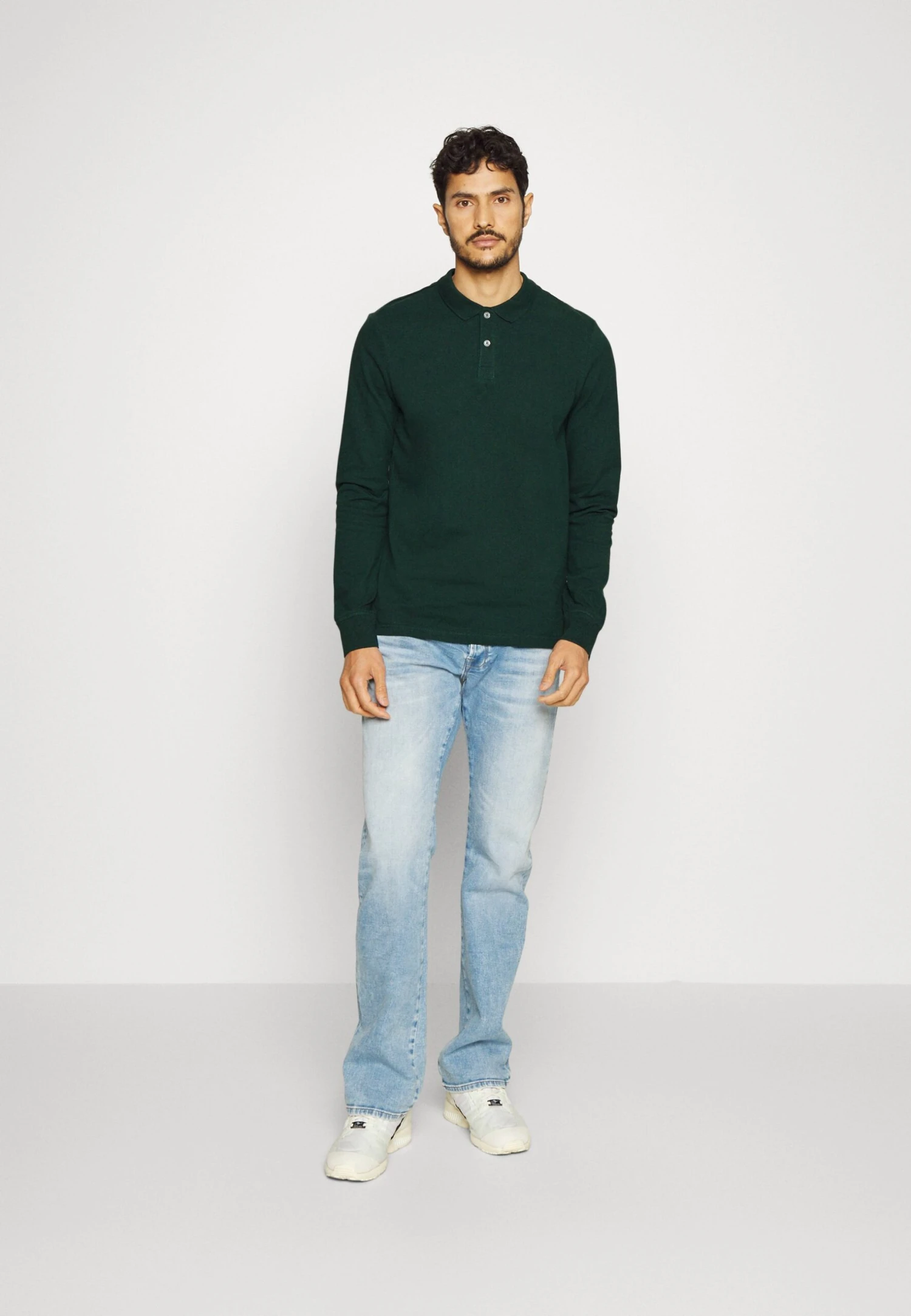 Pier One Long Sleeve 2 Pack- Polo - Dark Grey/Khaki 3 Pier One Long Sleeve 2 Pack- Polo - Dark Grey/Khaki