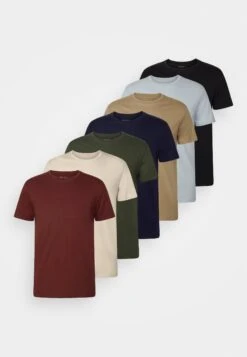 Pier One 7 Pack - Camiseta Básica - Black/Dark Blue/Dark Green -Pier One Tienda de ventas d74e2d3540cf40e38472cc37d83d230d