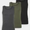 Pier One 3 Pack - Camiseta Interior - Black/Khaki/Mottled Dark Grey 1 Pier One 3 Pack - Camiseta Interior - Black/Khaki/Mottled Dark Grey -Pier One Tienda de ventas dcdf4f7f98684599b47537ac7ea160f4