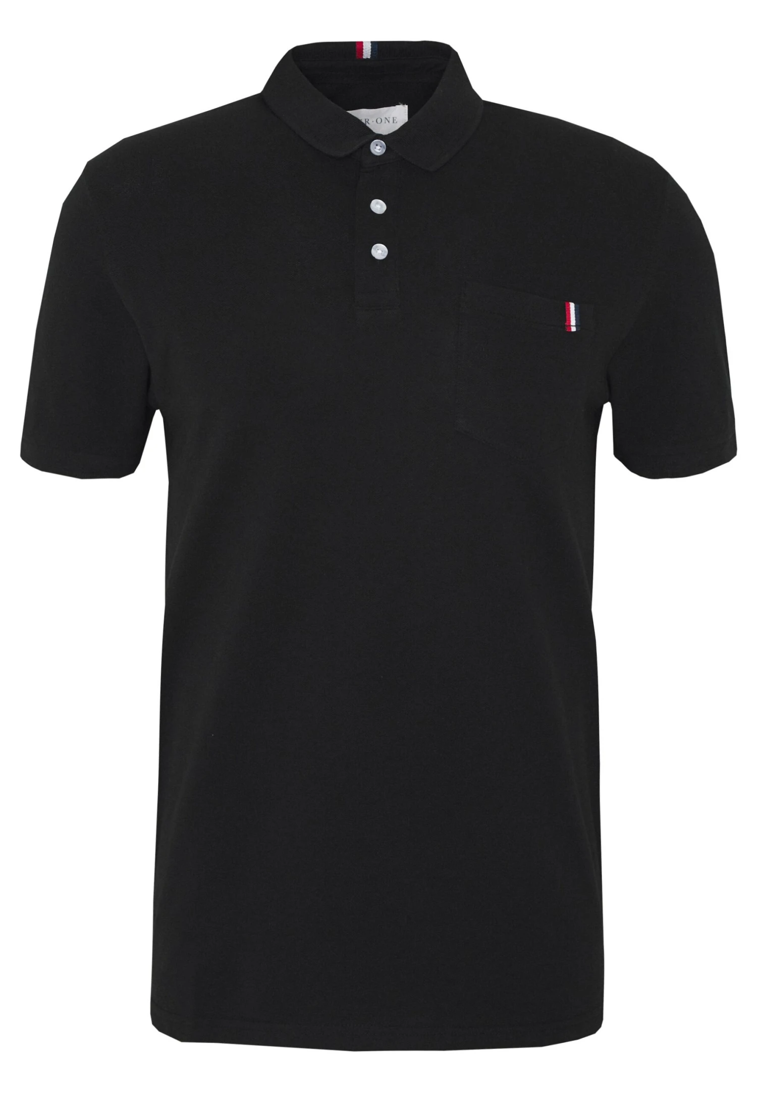 Pier One Tricolore Trim- Polo - Black 3 Pier One Tricolore Trim- Polo - Black