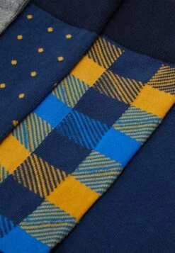 Pier One 5 Pack - Calcetines - Yellow/Dark Blue/Grey -Pier One Tienda de ventas f2680a941418407386211d70ff605fbd